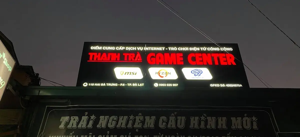 Lắp Đặt Cyber Thanh Trà Game Center Đà Lạt